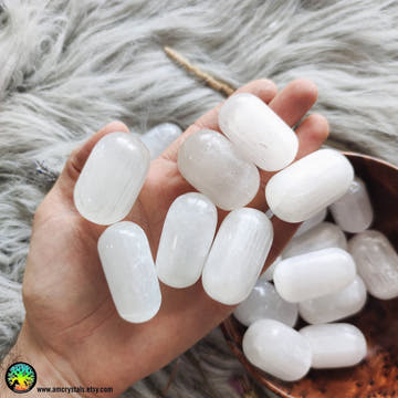Selenite Tumble Stone - Anima Mundi Crystals