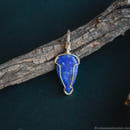 Silver Wire Wrapped Lapis Lazuli Necklace - Anima Mundi Crystals