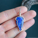 Silver Wire Wrapped Lapis Lazuli Necklace - Anima Mundi Crystals