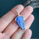 Silver Wire Wrapped Lapis Lazuli Necklace - Anima Mundi Crystals