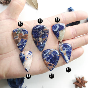Sodalite Big Tearshape Cabochons - Anima Mundi Crystals