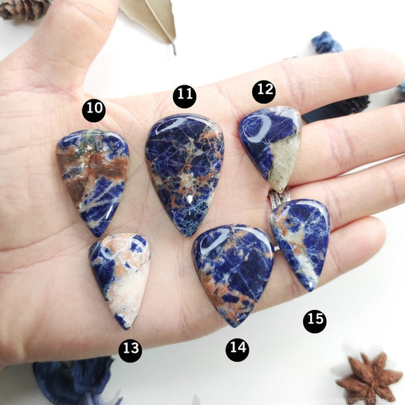 Sodalite Big Tearshape Cabochons - Anima Mundi Crystals