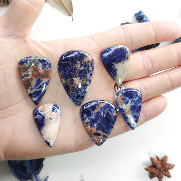 Sodalite Big Tearshape Cabochons - Anima Mundi Crystals