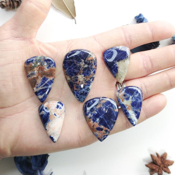 Sodalite Big Tearshape Cabochons - Anima Mundi Crystals