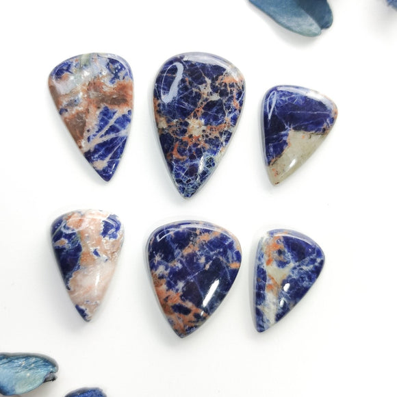 Sodalite Big Tearshape Cabochons - Anima Mundi Crystals