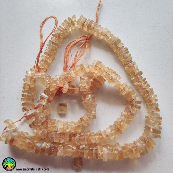Square Citrine Beads - Anima Mundi Crystals