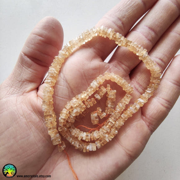 Square Citrine Beads - Anima Mundi Crystals