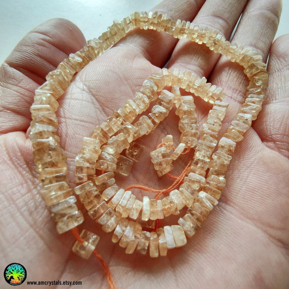 Square Citrine Beads - Anima Mundi Crystals