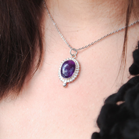 Sterling silver Amethyst Necklace - Anima Mundi Crystals