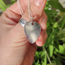 Sterling Silver Chrysocolla Pendant with Leaves - Anima Mundi Crystals
