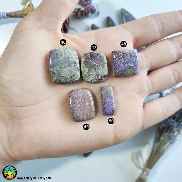 Stichtite Rectangular Cabochons - Anima Mundi Crystals