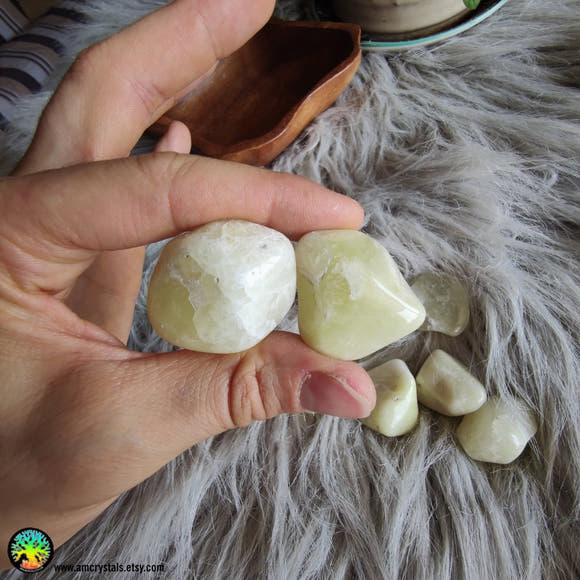Sulfur Quartz Tumble Stone - Anima Mundi Crystals