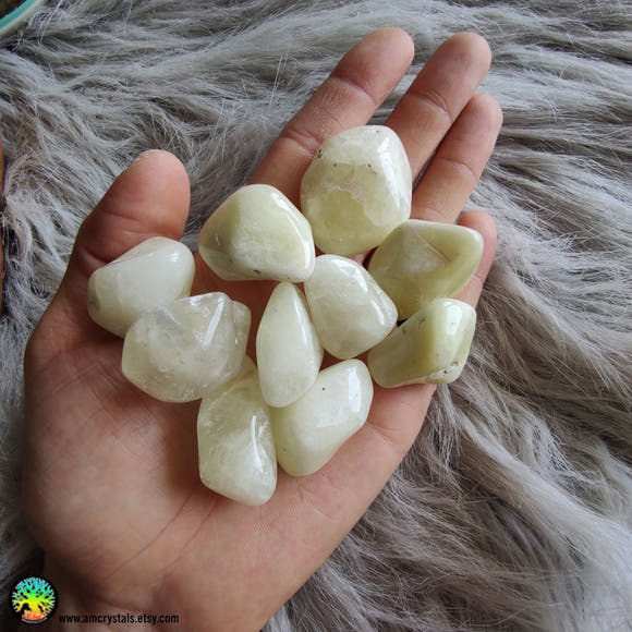 Sulfur Quartz Tumble Stone - Anima Mundi Crystals