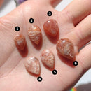 Sunstone Tearshape Cabochons - Anima Mundi Crystals