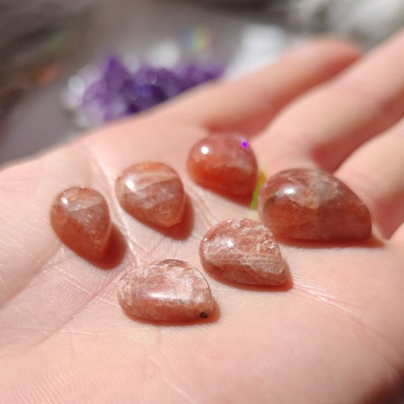 Sunstone Tearshape Cabochons - Anima Mundi Crystals