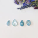Tearshape Larimar cabochons - Anima Mundi Crystals