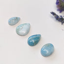 Tearshape Larimar cabochons - Anima Mundi Crystals