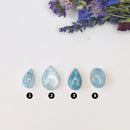 Tearshape Larimar cabochons - Anima Mundi Crystals