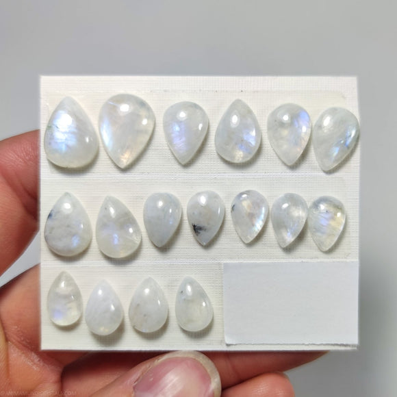 Tearshape Rainbow Moonstone Cabochon - Anima Mundi Crystals