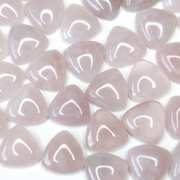 Trillion Rose Quartz Cabochon - Anima Mundi Crystals
