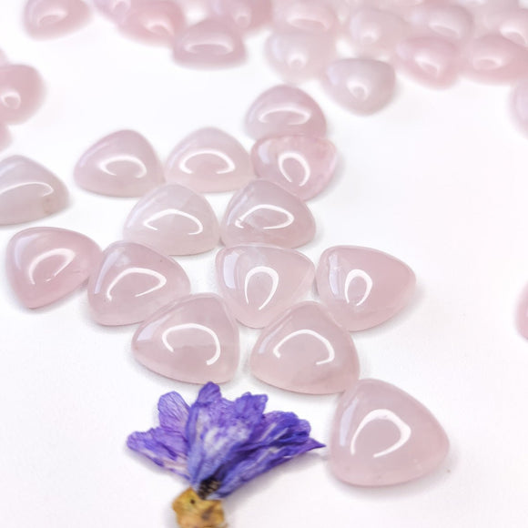 Trillion Rose Quartz Cabochon - Anima Mundi Crystals