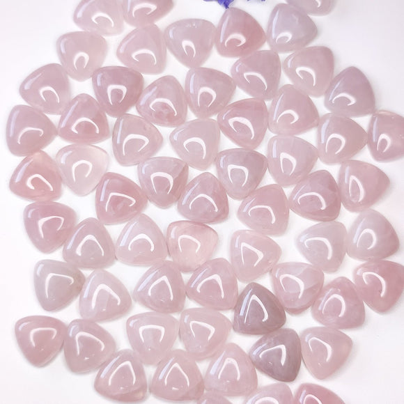 Trillion Rose Quartz Cabochon - Anima Mundi Crystals