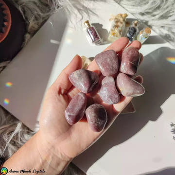 Tumbled Strawberry Quartz Crystals - Anima Mundi Crystals