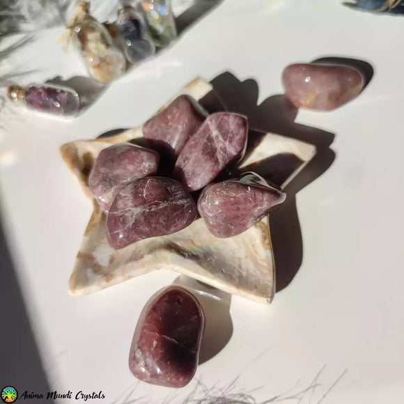 Tumbled Strawberry Quartz Crystals - Anima Mundi Crystals